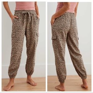 Aerie leopard joggers